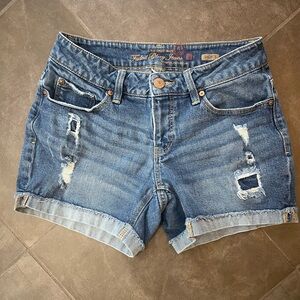 Faded Glory Distressed Jean Shorts- 4